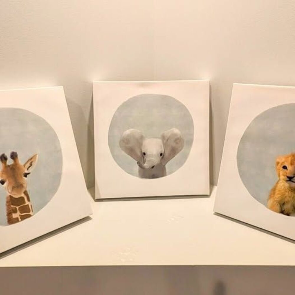 Safari Baby Animal Canvas Prints